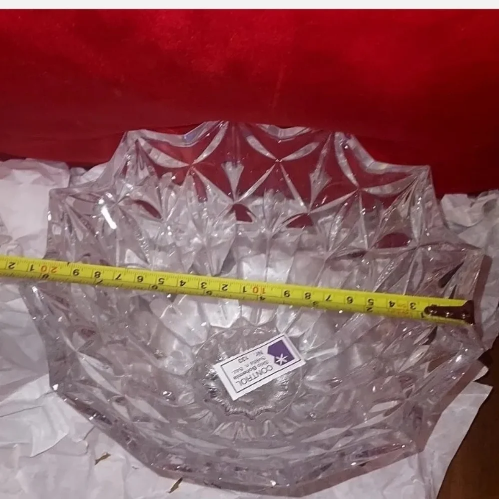 DONNA BOHEMIA CRYSTAL PRIMa  collection footed BOWL 23 cm
